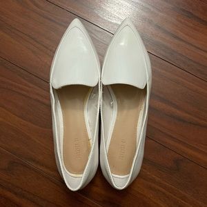 White Flat Loafers